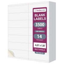 8-1/2" x 11" 14 Labels per Sheet 4-1/4" x 1-1/2" Each Label