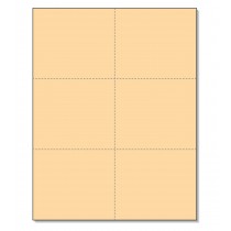 8-1/2 x11 Laser Cards 6 Up - Buff