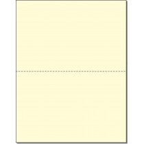8-1/2 x 11" 20#,Canary, Perforated Paper, 1 Horizontal perf at 5-1/2"
