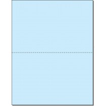 8-1/2 x 11" 20#, Blue,  Perforated Paper, 1 Horizontal perf at 5-1/2"