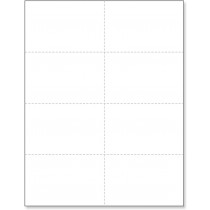 8-1/2 x 11  Laser Cards 8 Up - Extra Heavy - White  