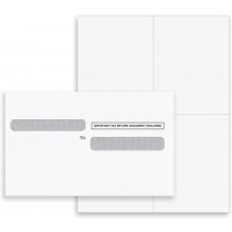 W-2 and 1099-R Forms Blank Paper 4-Up Version  for Laser and Ink Jet Printer (50 Forms & Self Seal Envelopes)