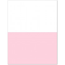 8-1/2 x 11" Pink & White Paper With 1 Horizontal perf @ 5-1/2"