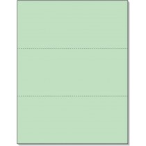 8-1/2 x 11" 20# Green Paper 2 Horz. Perf. 3-2/3 & 7-1/3 