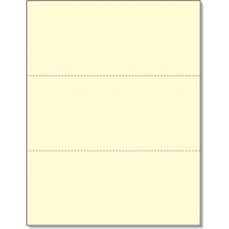 8-1/2 x 11" 20# Canary Paper 2 Horizontal Perforations @ 3-2/3 & 7-1/3 from bottom