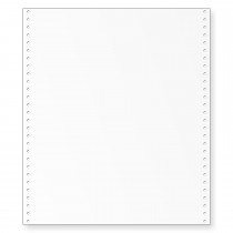 9-1/2 x 11" Continuous Paper 15# White, 4 Part, No Side Perfs