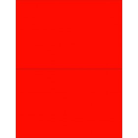8-1/2" x 11" Fluorescent Red 2 Labels per Sheet 8-1/2" x 5-1/2"