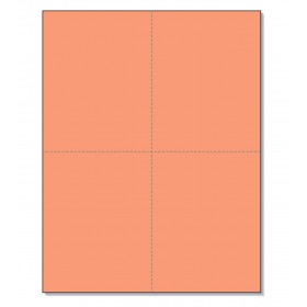 8-1/2 x11  Laser Cards  4 Up - Salmon