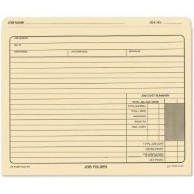 Job Folder File Jackets 10 x 12 Manila, 50-Pack