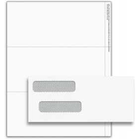 2025 3 UP Laser W-2 Forms, Employee Copy, Horizontal Format (100 Blank Sheets & Envelopes)