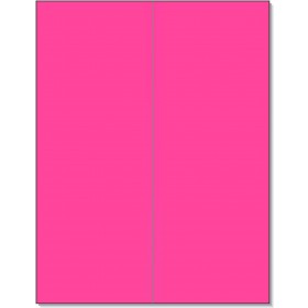 8-1/2" x 11" Fluorescent Pink 2 Labels per Sheet 4-1/4" x 11"