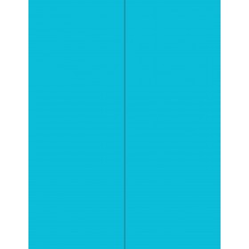 8-1/2" x 11" Fluorescent Blue 2 Labels per Sheet 4-1/4" x 11"