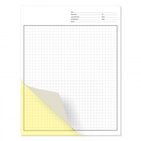 2 Part Blueprint Drawings, Quadrille Grid Graph Sheet, Standard 1/4 - Blank