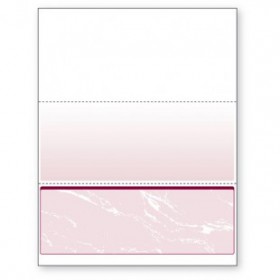 Blank Laser Bottom Check Paper, Burgundy