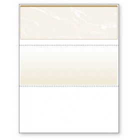 Blank Laser Top Check Paper, Gold