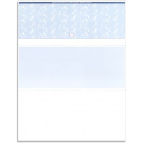 Blank Laser Top Check Paper, Blue