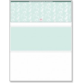Blank Laser Top Check Paper, Green
