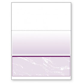 Blank Laser Bottom Check Paper, Purple