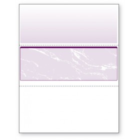 Blank Laser Middle Check Paper, Purple