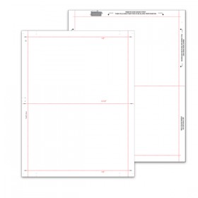 8 1/2" x 11" Pressure Seal Form, Multi-Purpose Blank Face, V Fold.