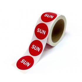 2" Inventory Control/Date 500 Permanent Labels pink “Sun” Labels  3" Core
