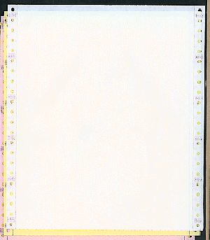 9-1/2 x 11" Continuous Paper 15# Color, 3 Part, Side Perfs
