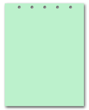 Green Paper With 5 Holes on Top