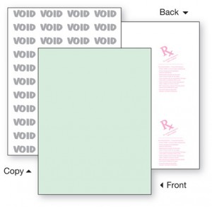 1 Part Security Paper, Green