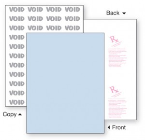  Security Paper, 1 Part, Blue