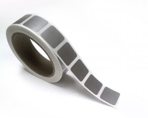 1" x 1" Silver Square Scratch Off  Label Stickers