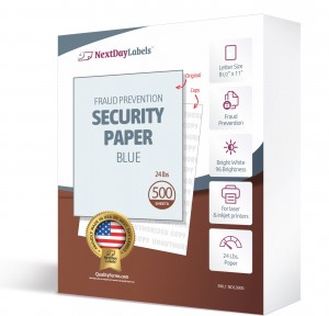 Security Paper,1 Part, Light Blue