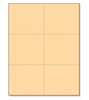 8-1/2 x11 Laser Cards 6 Up - Buff