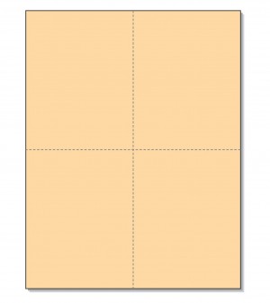 8-1/2 x11  Laser Cards  4 Up - Buff