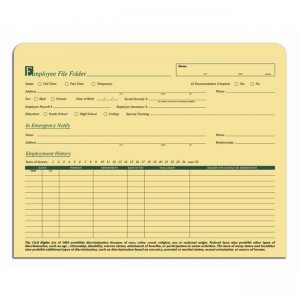 Employee File Folder, 11 3/4 X 9 1/2"