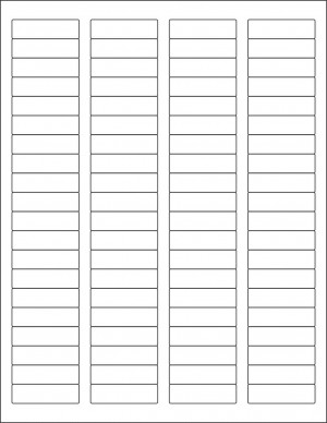 8-1/2" x 11" 80 Labels per Sheet 1-3/4" x 1/2"