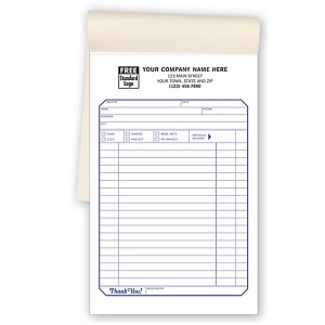 5-1/2 x 8-1/2'' Sales Slips, Padded - Large