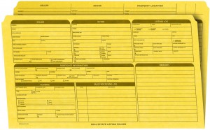 Real Estate Folder, Right Panel List, Legal Size, Yellow