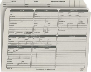 Real Estate Folder Right Panel List Letter Size, Gray