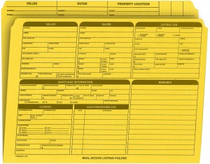 Real Estate Folder Right Panel List Letter Size, Yellow