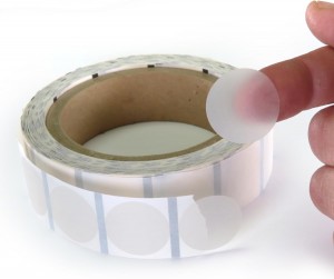 Wafer Tab Seals, 1.5" Round, Translucent