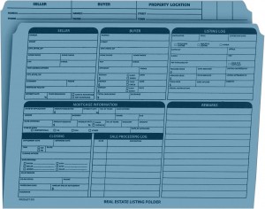 Real Estate Folder Right Panel List Letter Size, Blue