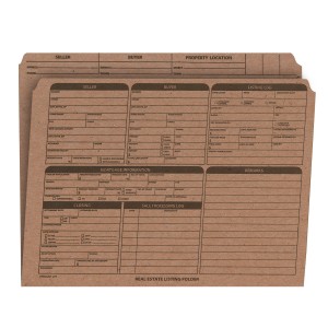 Real Estate Folder Right Panel List Letter Size, Brown Kraft