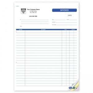 Job Invoice Form, 8 1/2 X 11"