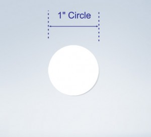 Wafer Tab Seals, 1" Round, White