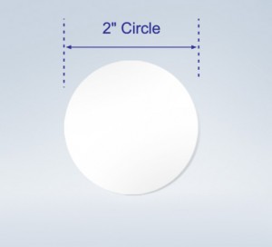 Wafer Tab Seals 2" Round, Translucent
