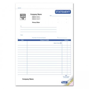 Statement  Form, 6 3/8 X 8 1/2"