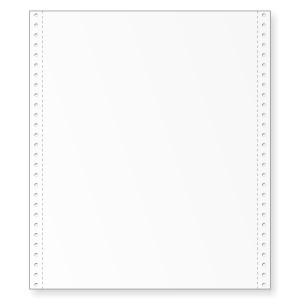 9-1/2 x 11" Continuous Paper 15# White, 4 Part, With Side Perfs