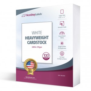 8-1/2 x 11" Letter, 100 Lb. Cover Card Stock