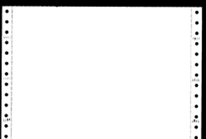9-1/2 x 7" Continuous Paper, 20# White, 1 Part, Side Perfs