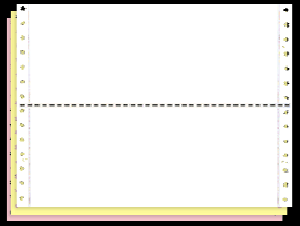 9-1/2 x 3-1/2" Continuous Paper, Color, 3 Part, Side Perfs